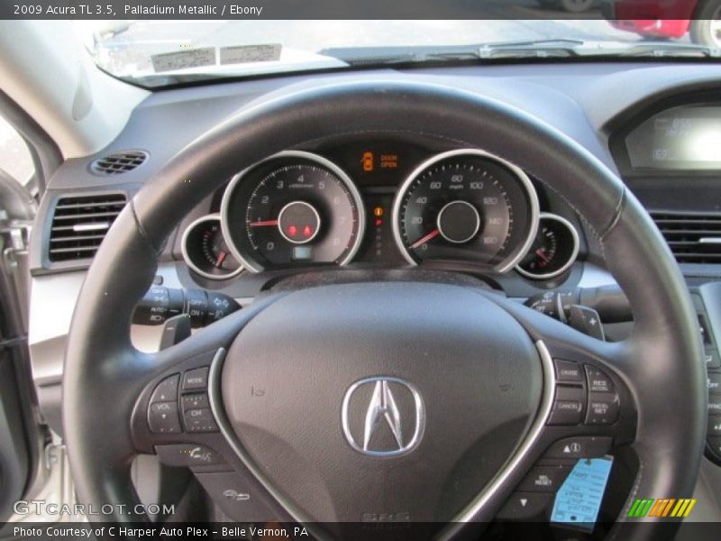 Palladium Metallic / Ebony 2009 Acura TL 3.5