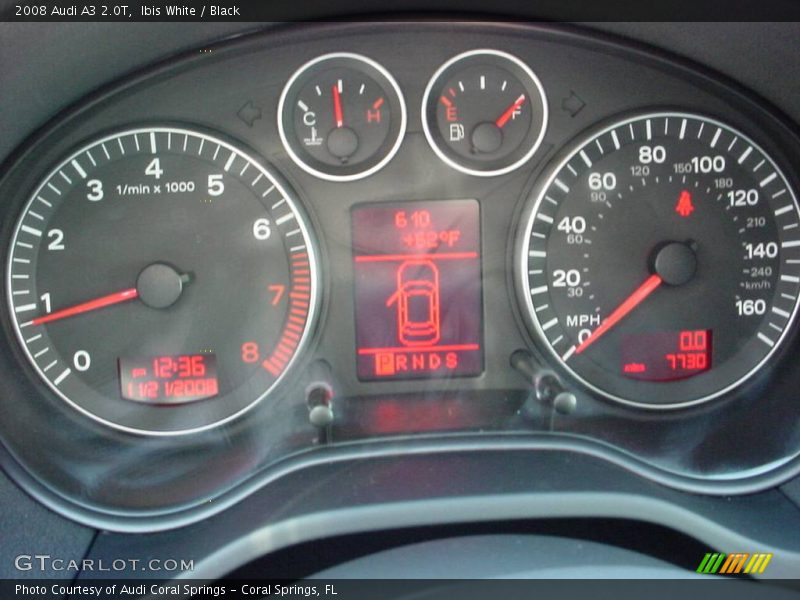 Ibis White / Black 2008 Audi A3 2.0T