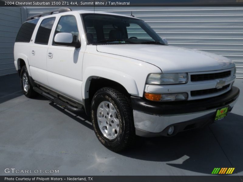 Summit White / Tan/Neutral 2004 Chevrolet Suburban 1500 Z71 4x4