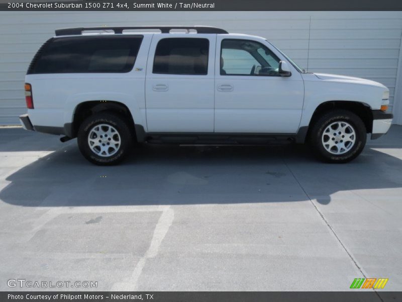 Summit White / Tan/Neutral 2004 Chevrolet Suburban 1500 Z71 4x4