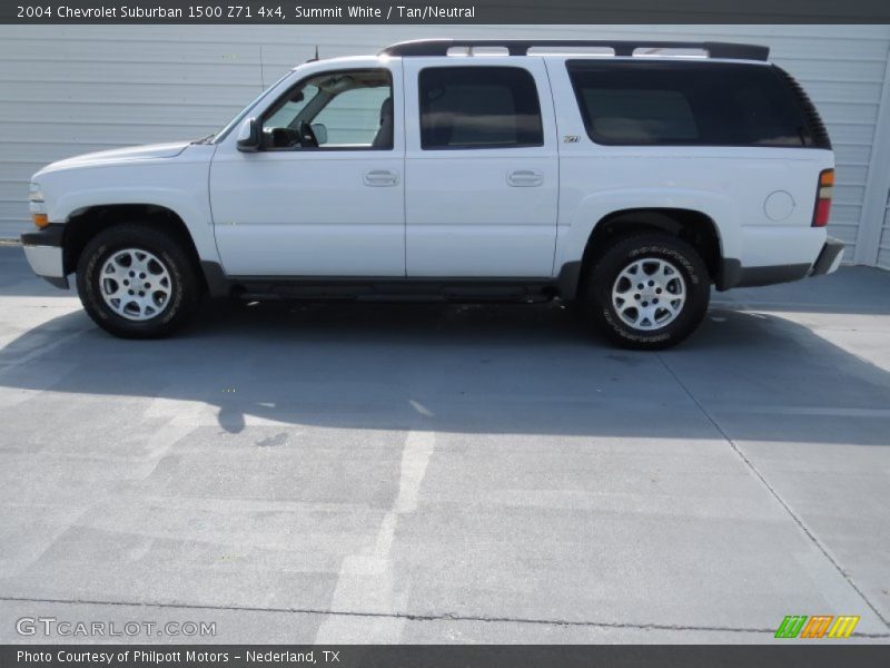 Summit White / Tan/Neutral 2004 Chevrolet Suburban 1500 Z71 4x4