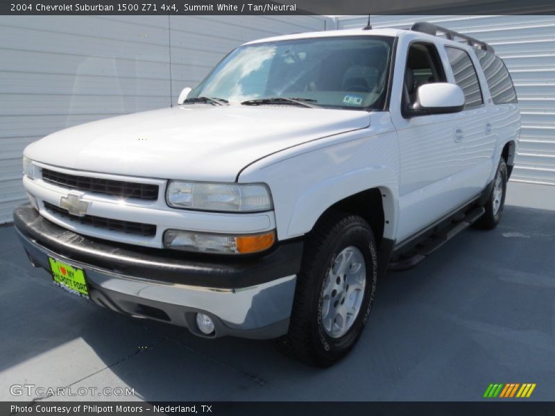Summit White / Tan/Neutral 2004 Chevrolet Suburban 1500 Z71 4x4