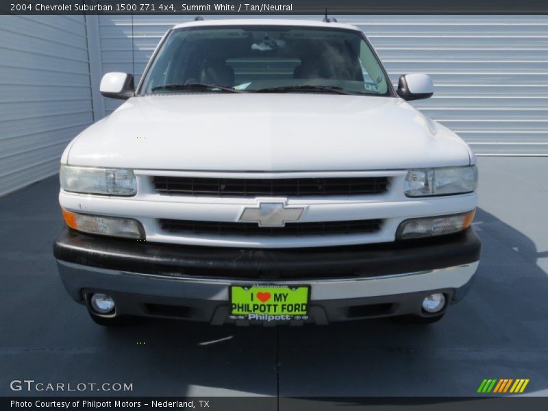 Summit White / Tan/Neutral 2004 Chevrolet Suburban 1500 Z71 4x4