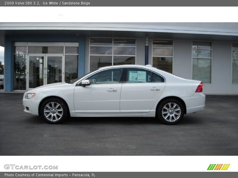 Ice White / Sandstone Beige 2009 Volvo S80 3.2