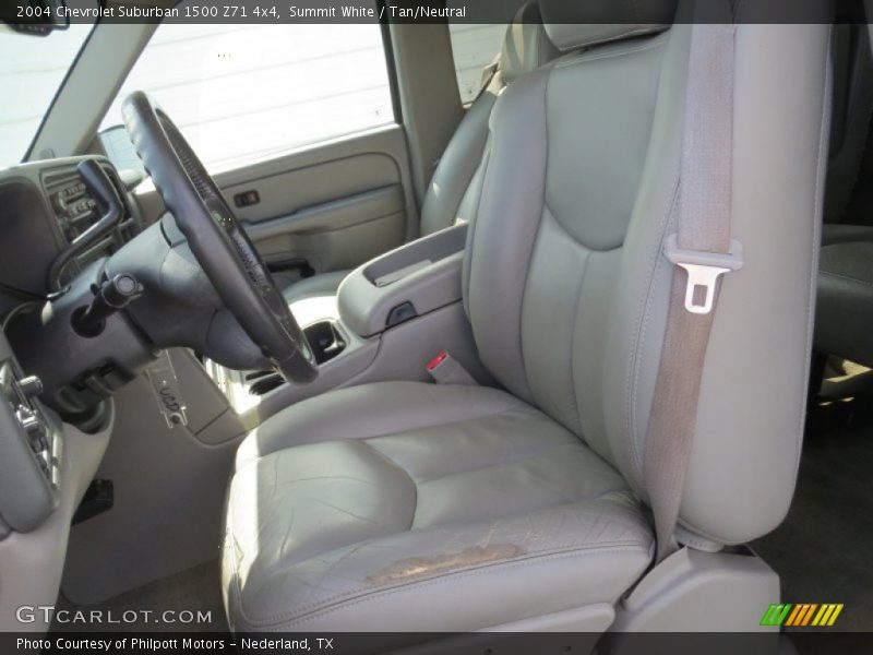 Summit White / Tan/Neutral 2004 Chevrolet Suburban 1500 Z71 4x4