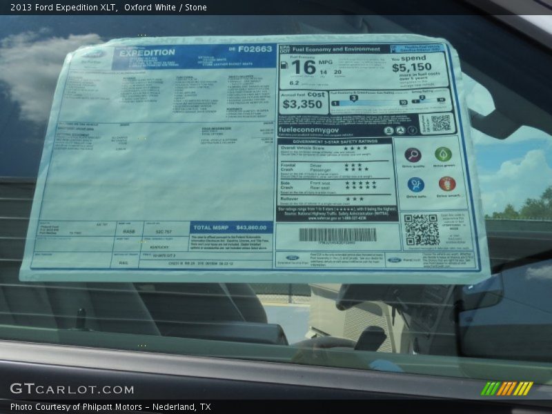  2013 Expedition XLT Window Sticker