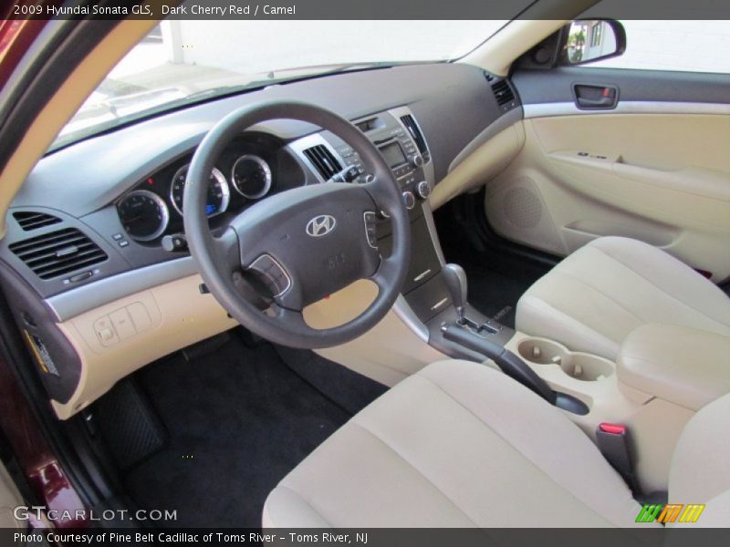 Dark Cherry Red / Camel 2009 Hyundai Sonata GLS