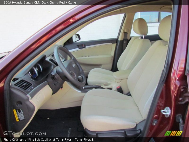 Dark Cherry Red / Camel 2009 Hyundai Sonata GLS