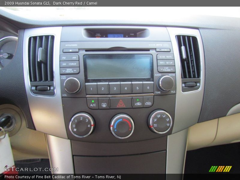 Dark Cherry Red / Camel 2009 Hyundai Sonata GLS