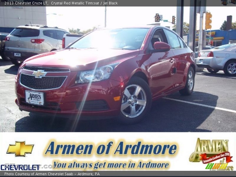 Crystal Red Metallic Tintcoat / Jet Black 2013 Chevrolet Cruze LT