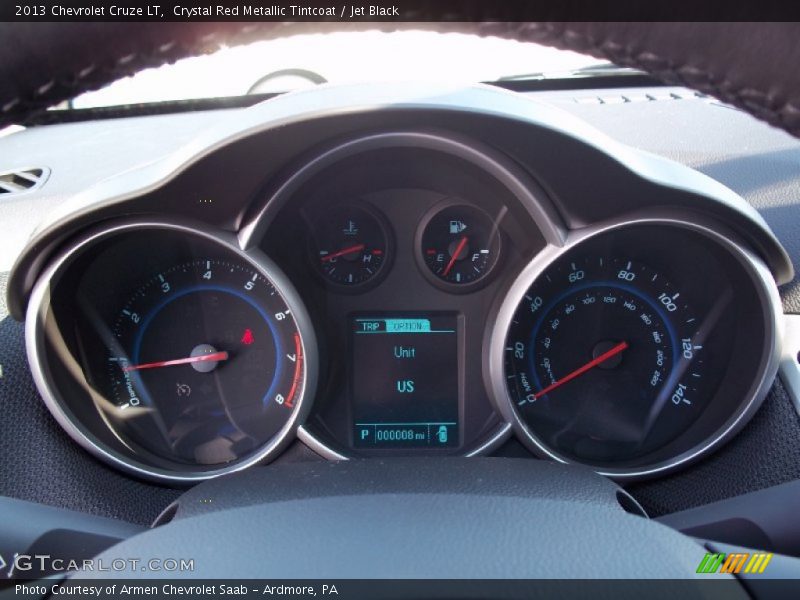 Crystal Red Metallic Tintcoat / Jet Black 2013 Chevrolet Cruze LT
