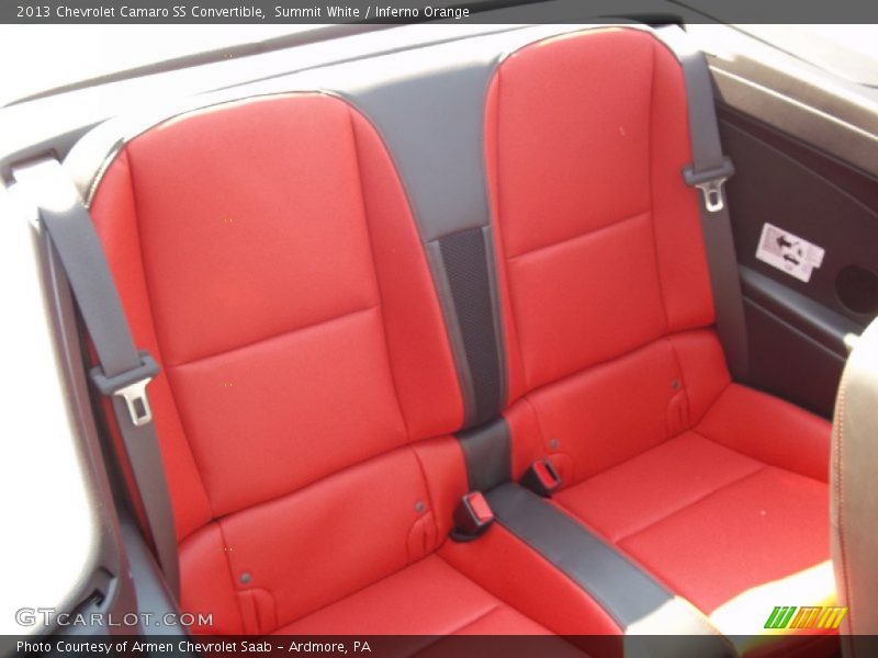 Rear Seat of 2013 Camaro SS Convertible