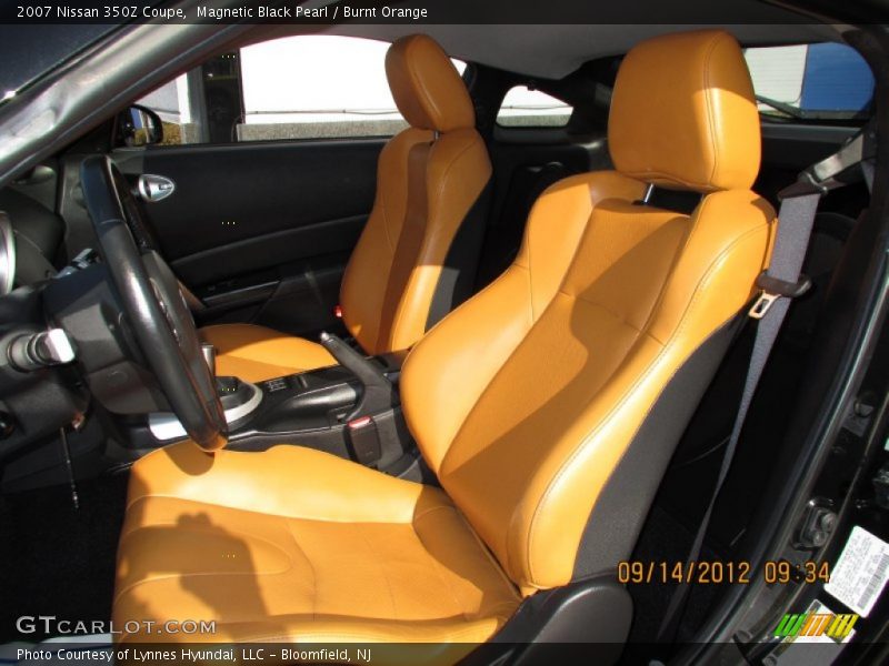 Magnetic Black Pearl / Burnt Orange 2007 Nissan 350Z Coupe