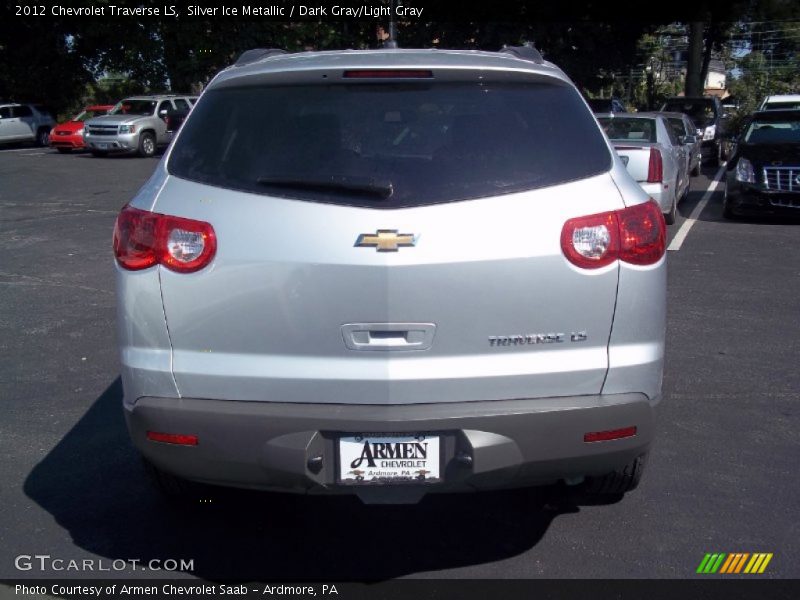Silver Ice Metallic / Dark Gray/Light Gray 2012 Chevrolet Traverse LS