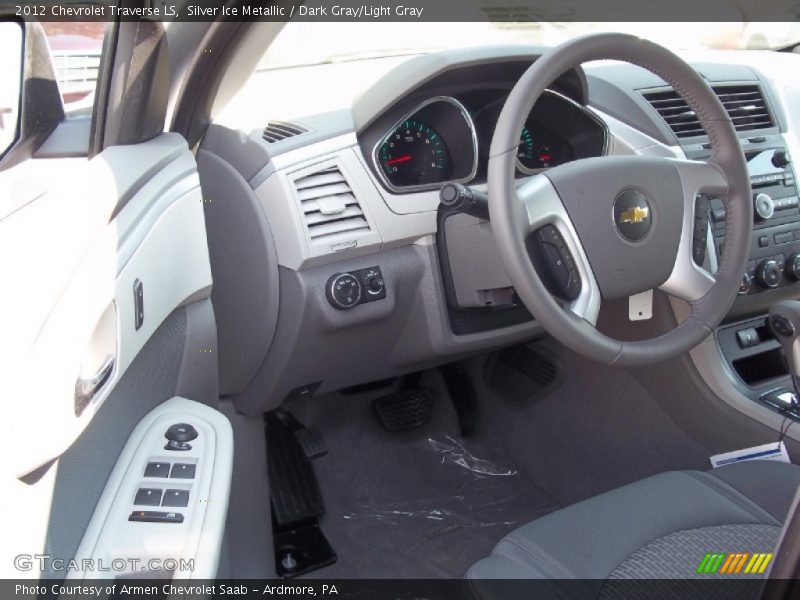 Silver Ice Metallic / Dark Gray/Light Gray 2012 Chevrolet Traverse LS