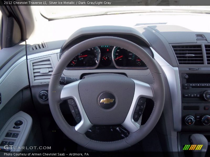 Silver Ice Metallic / Dark Gray/Light Gray 2012 Chevrolet Traverse LS