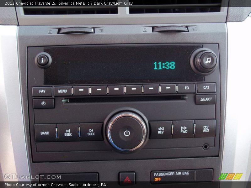 Silver Ice Metallic / Dark Gray/Light Gray 2012 Chevrolet Traverse LS