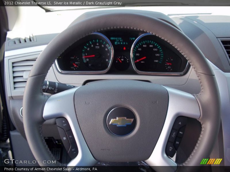Silver Ice Metallic / Dark Gray/Light Gray 2012 Chevrolet Traverse LS