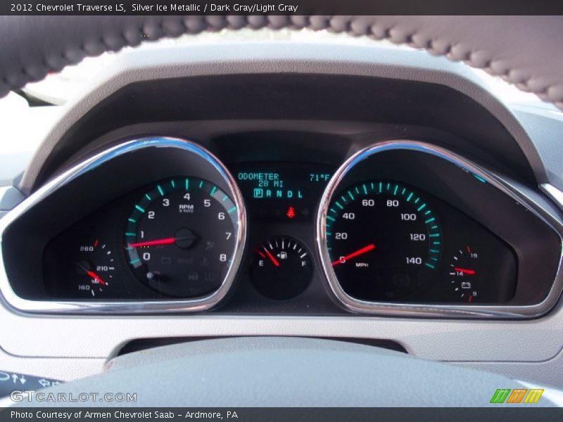 Silver Ice Metallic / Dark Gray/Light Gray 2012 Chevrolet Traverse LS