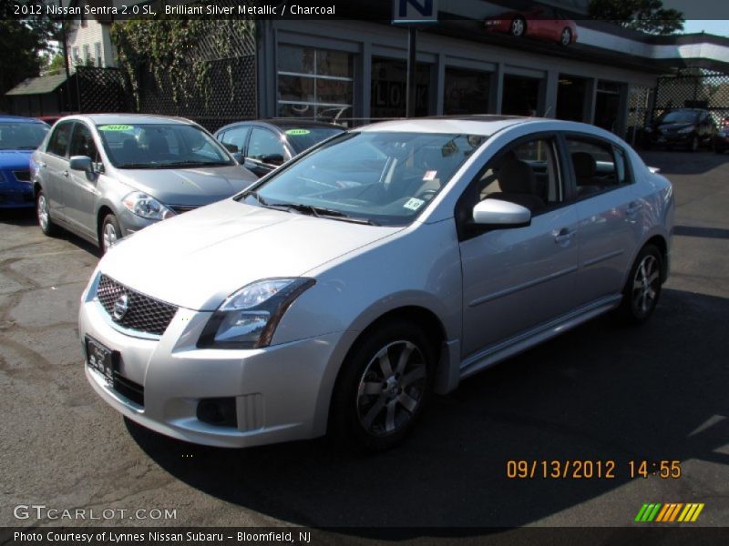 Brilliant Silver Metallic / Charcoal 2012 Nissan Sentra 2.0 SL