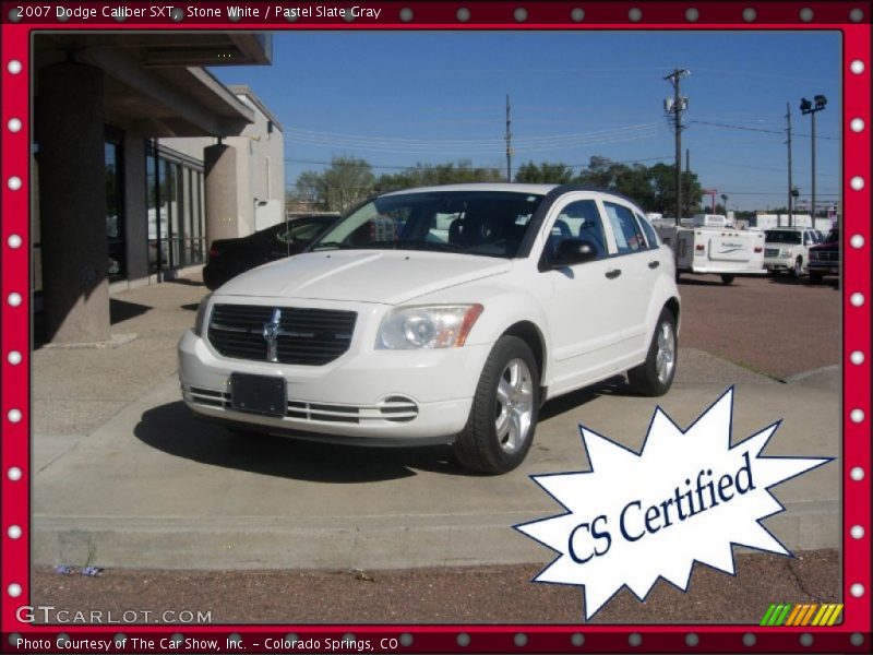 Stone White / Pastel Slate Gray 2007 Dodge Caliber SXT