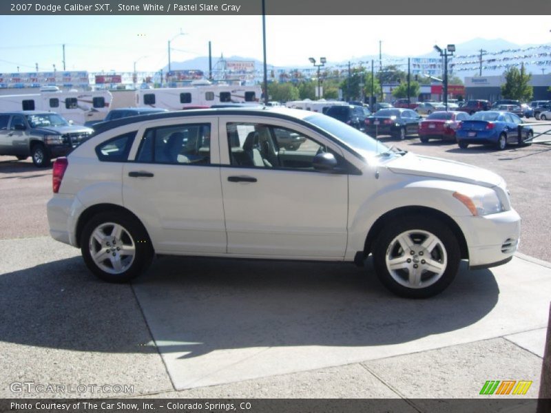 Stone White / Pastel Slate Gray 2007 Dodge Caliber SXT