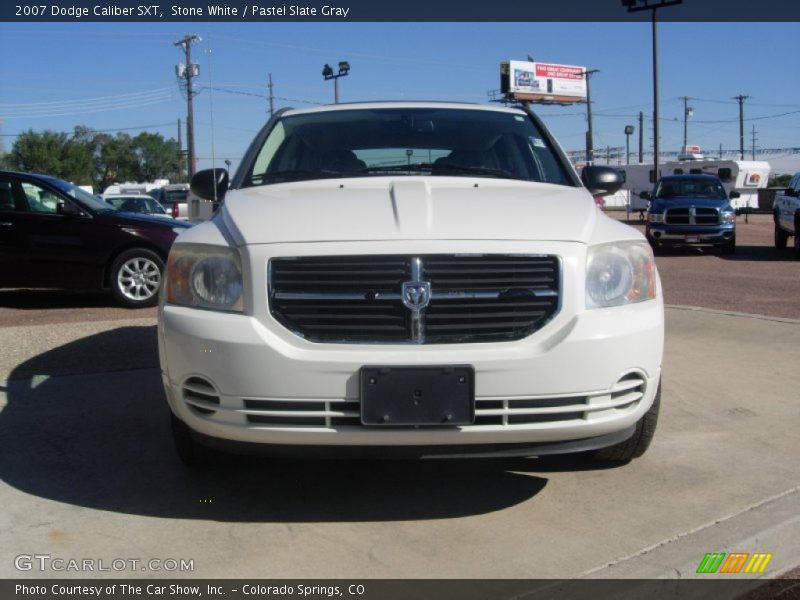 Stone White / Pastel Slate Gray 2007 Dodge Caliber SXT