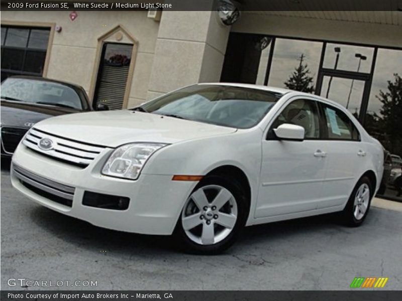 White Suede / Medium Light Stone 2009 Ford Fusion SE