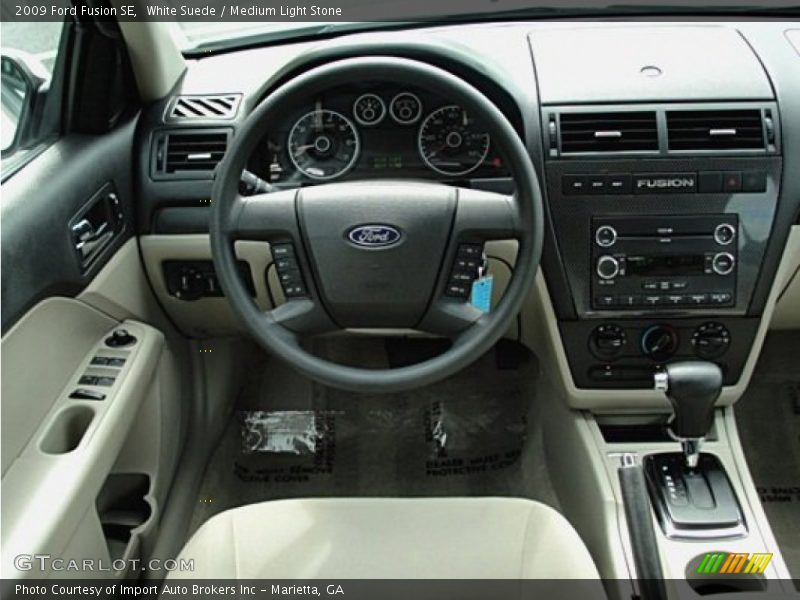 White Suede / Medium Light Stone 2009 Ford Fusion SE