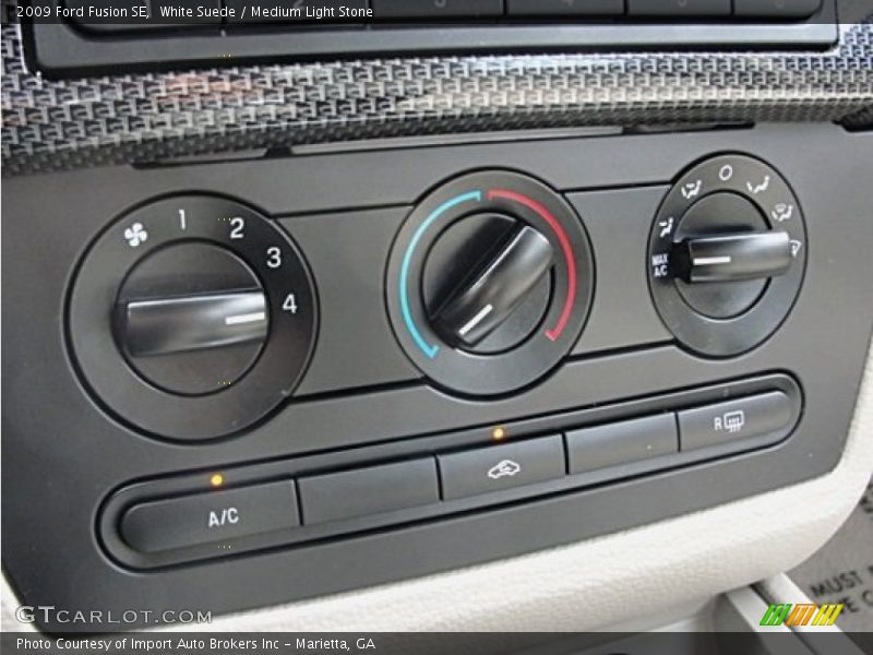 White Suede / Medium Light Stone 2009 Ford Fusion SE