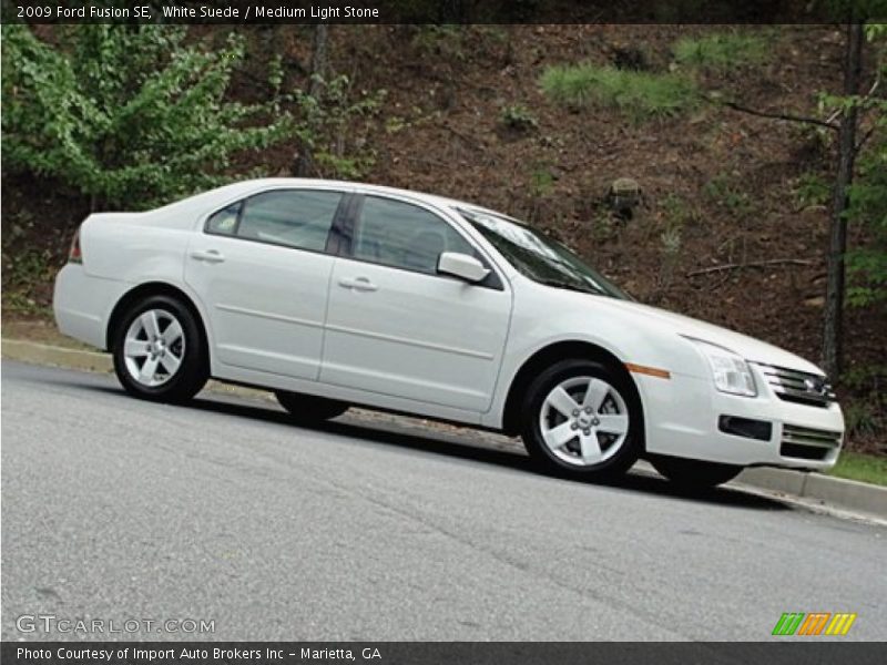 White Suede / Medium Light Stone 2009 Ford Fusion SE