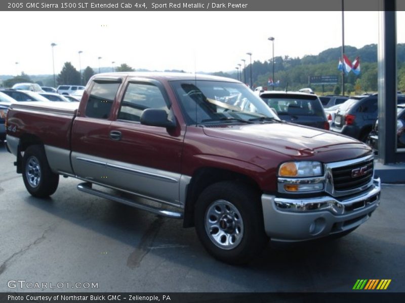 Sport Red Metallic / Dark Pewter 2005 GMC Sierra 1500 SLT Extended Cab 4x4