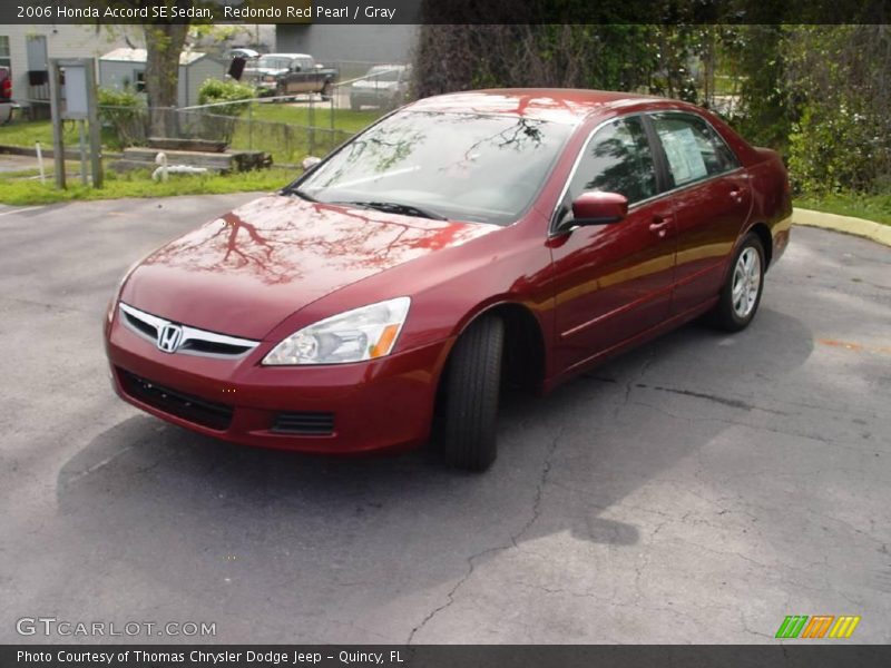 Redondo Red Pearl / Gray 2006 Honda Accord SE Sedan