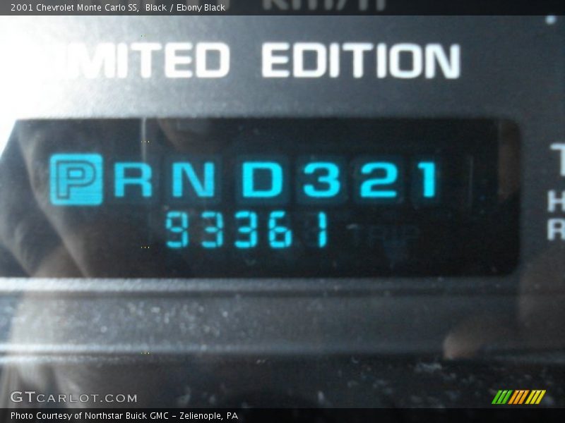 Black / Ebony Black 2001 Chevrolet Monte Carlo SS