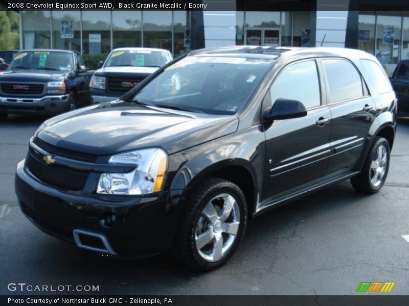 Black Granite Metallic / Ebony 2008 Chevrolet Equinox Sport AWD