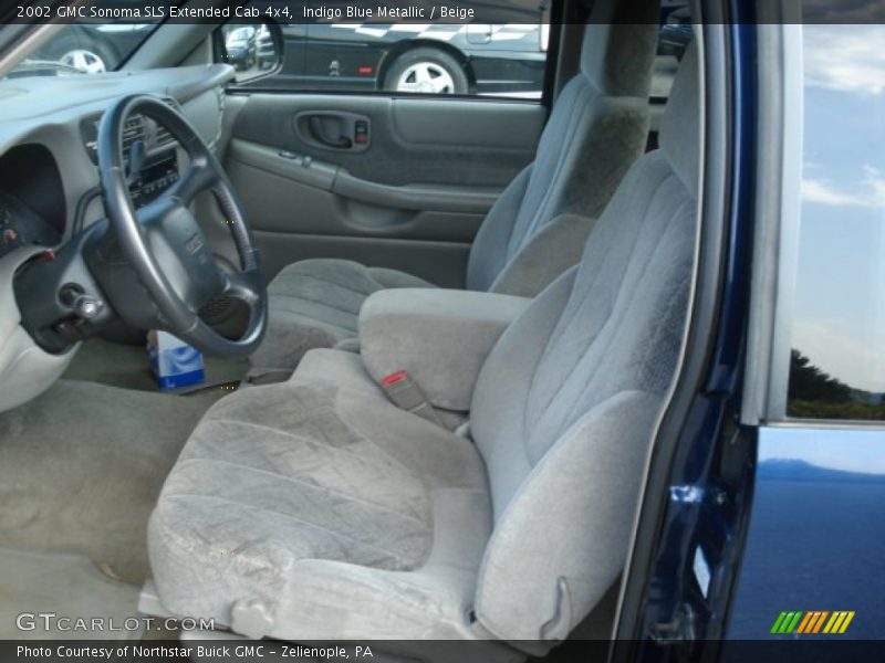  2002 Sonoma SLS Extended Cab 4x4 Beige Interior