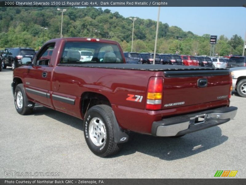 Dark Carmine Red Metallic / Graphite 2000 Chevrolet Silverado 1500 LS Regular Cab 4x4