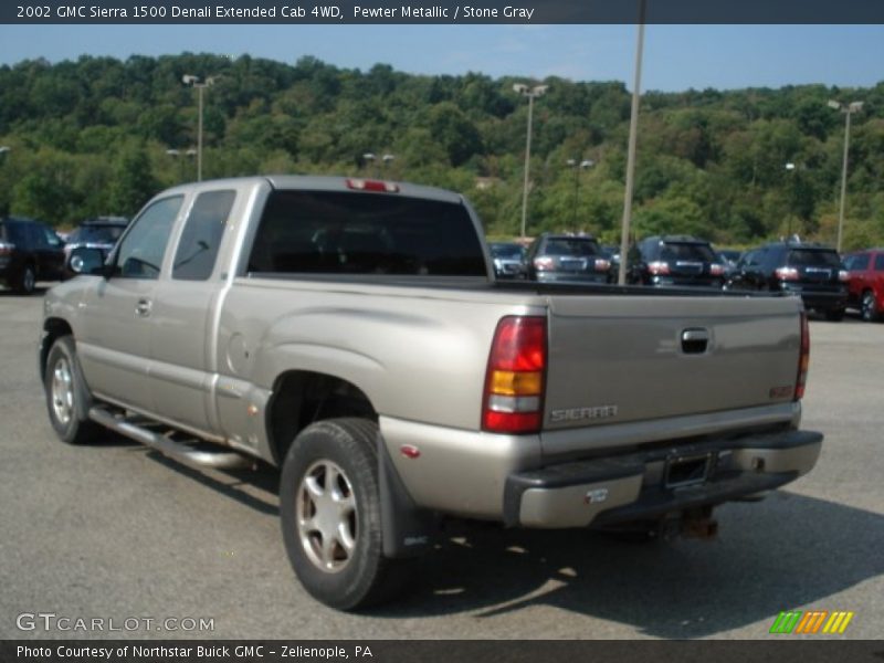 Pewter Metallic / Stone Gray 2002 GMC Sierra 1500 Denali Extended Cab 4WD