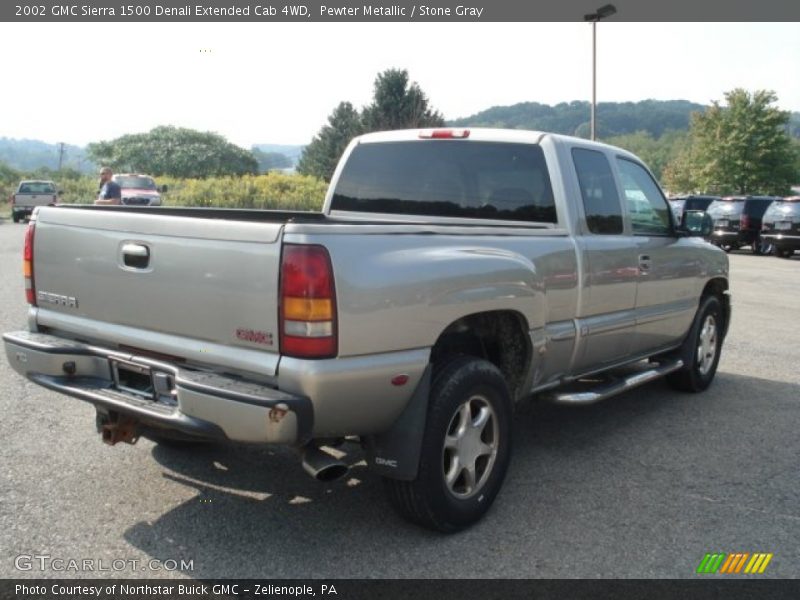 Pewter Metallic / Stone Gray 2002 GMC Sierra 1500 Denali Extended Cab 4WD