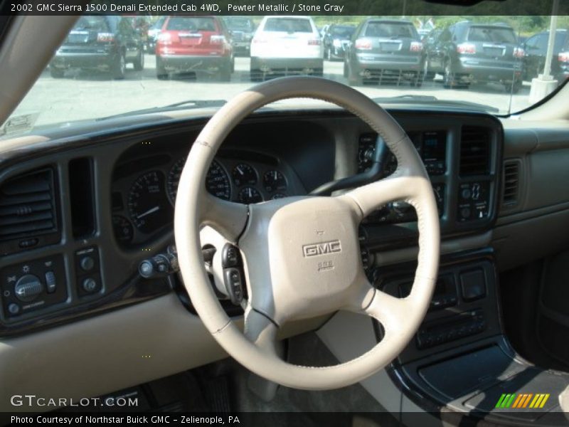 Pewter Metallic / Stone Gray 2002 GMC Sierra 1500 Denali Extended Cab 4WD