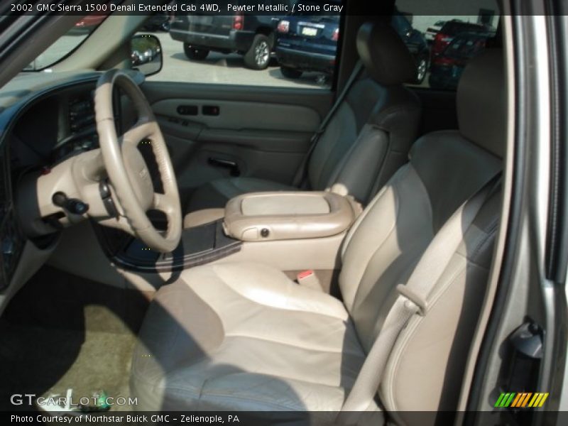 Pewter Metallic / Stone Gray 2002 GMC Sierra 1500 Denali Extended Cab 4WD