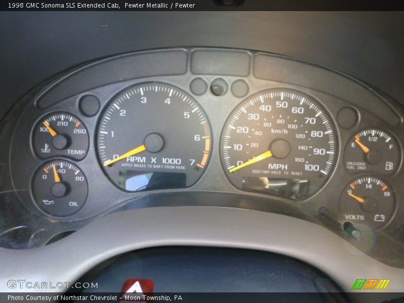 Pewter Metallic / Pewter 1998 GMC Sonoma SLS Extended Cab