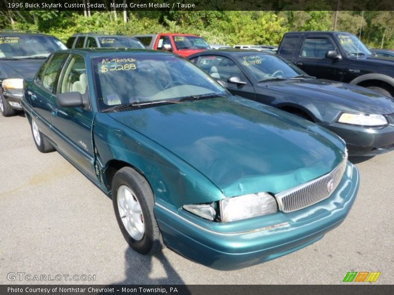 Manta Green Metallic / Taupe 1996 Buick Skylark Custom Sedan