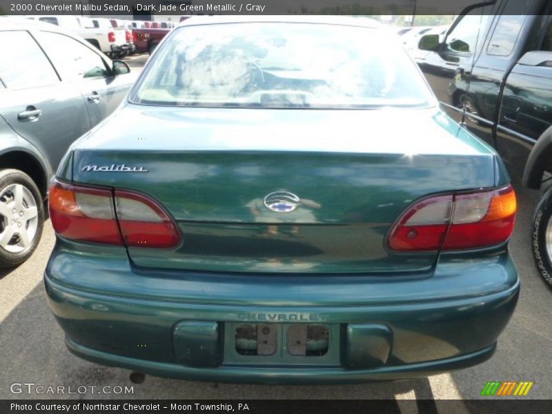 Dark Jade Green Metallic / Gray 2000 Chevrolet Malibu Sedan