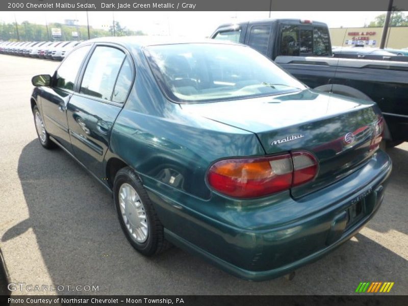 Dark Jade Green Metallic / Gray 2000 Chevrolet Malibu Sedan