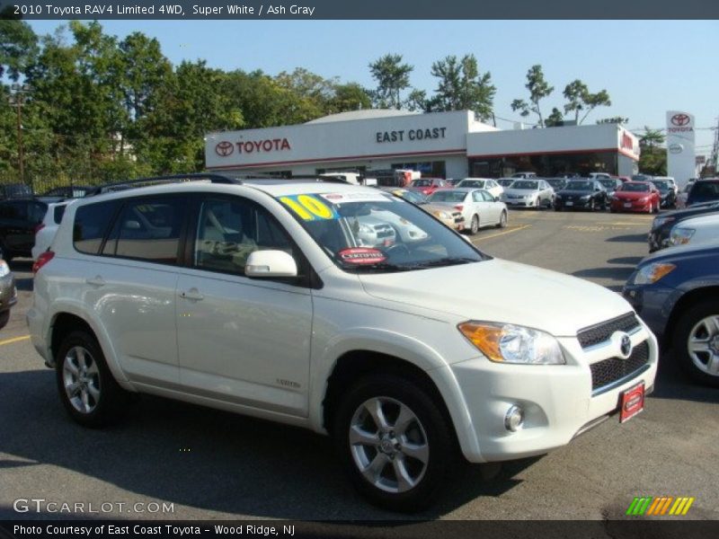 Super White / Ash Gray 2010 Toyota RAV4 Limited 4WD