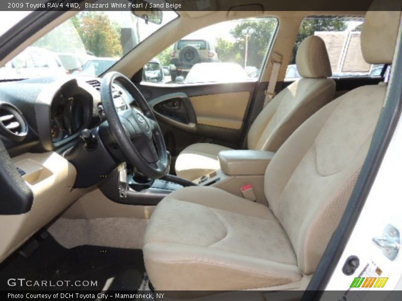 Blizzard White Pearl / Sand Beige 2009 Toyota RAV4 4WD