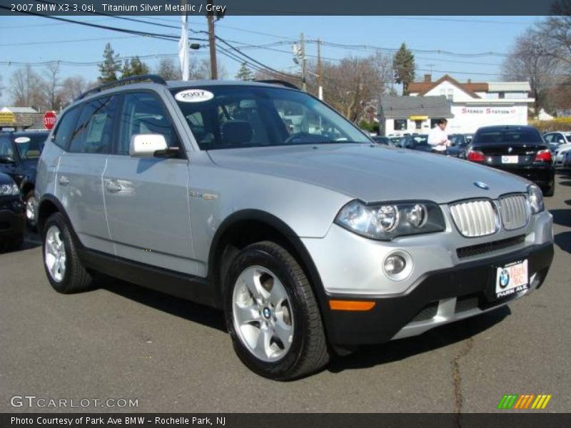 Titanium Silver Metallic / Grey 2007 BMW X3 3.0si