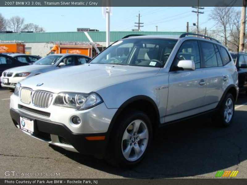 Titanium Silver Metallic / Grey 2007 BMW X3 3.0si
