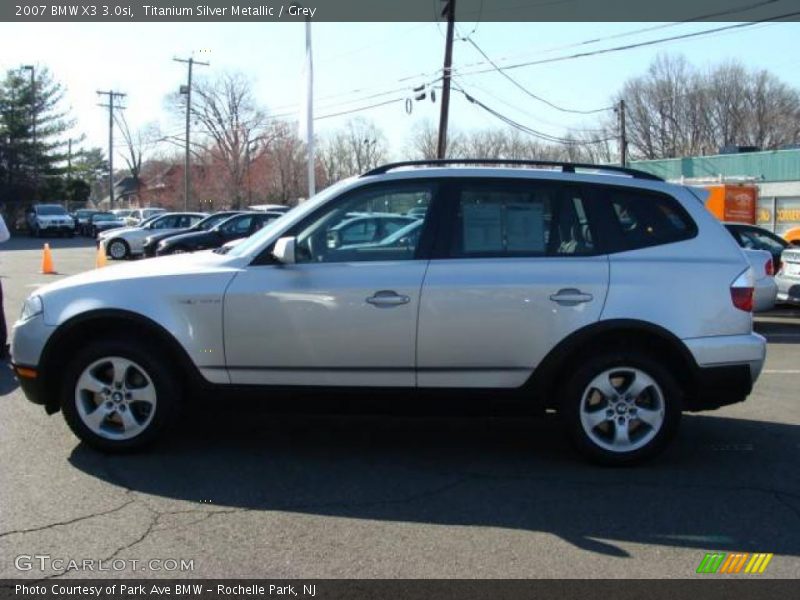 Titanium Silver Metallic / Grey 2007 BMW X3 3.0si
